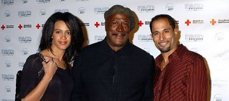 John Amos with daughter, Shannon, and son, K.C. Amos